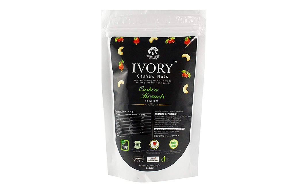 Ivory Cashew Kernels Premium Cashew Nuts   Pack  200 grams